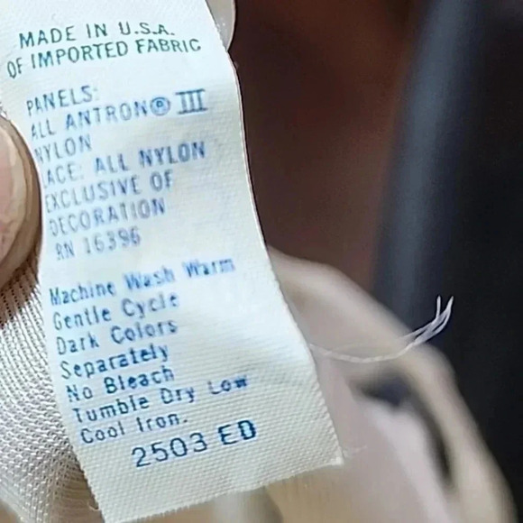 Vintage Warners White Chemise Nightie Slip Dress Medium - Picture 9 of 9